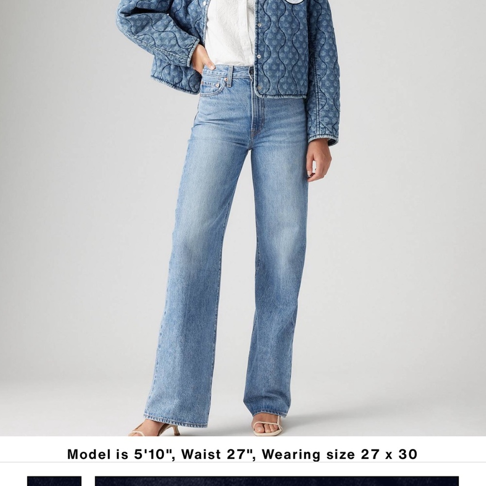 Levi’s Denim Ribcage Wide Leg Jeans size 24